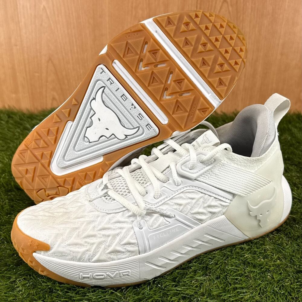 Under Armour Project Rock 6 White Gum Training Shoes 3026534-100 Men’s Size 8